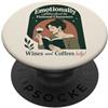 Fictional Character Emotional Reading Bo Amante dei libri Lettore Umorismo Personaggi immaginari Vino Caffè PopSockets PopGrip Adesivo