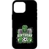 Kids Football Soccer Birthday Boy Appare Custodia per iPhone 16 Pro Max Rete da calcio per 6° compleanno, 6 anni, tema calcio