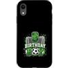Kids Football Soccer Birthday Boy Appare Custodia per iPhone XR Rete da calcio per 8° compleanno ragazzo 8 anni tema calcio