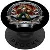 JKD Gung Fu Chinese Boxing Flying kick Tigre cinese da boxe PopSockets PopGrip Adesivo