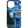 Watercolour Fashion Kitty Shades Custodia per iPhone 13 Pro Max Hamster Blue Painting Majestic Capibara Notti Stellate
