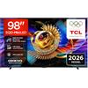 TCL TV 98Q7D PRO 98" SQD-Mini LED, 4K HDR 2000 nits, 1152 zonas de atenuación, Google TV, Dolby Vision IQ y Atmos, 2.1 Onkyo,144Hz, Apple AirPlay 2 y Alexa