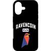 Ravencoin Assets Custodia per iPhone 17 Ravencoin Logo Criptovaluta PoW Mining Raven Coin Mine RVN