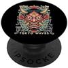 TOKYO WAVES Oni Mask Designs Yokai Oni Maschera Diavolo Giapponese Demone Tattoo Oni Mask PopSockets PopGrip Adesivo
