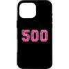 Leggende dello sport Custodia per iPhone 16 Pro Max Baseball Softball Rosa Numero #500