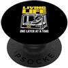 Funny 3D Printing & 3D Printer Maker Spa Stampa 3D One Layer At A Time Living Life PopSockets PopGrip Adesivo