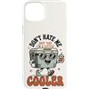 Retro Travel Car Camping Fridge 70s Sill Custodia per iPhone 15 Plus Don't Hate Me Cos I'm A Little Cooler - Divertente scatola per il ghiaccio da picnic