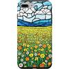 FunkyMonk Custodia per iPhone 7 Plus/8 Plus Finestra vetrata di fiori selvatici