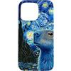 Watercolour Fashion Kitty Shades Custodia per iPhone 15 Pro Max Hamster Blue Painting Majestic Capibara Notti Stellate