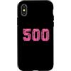 Leggende dello sport Custodia per iPhone X/XS Baseball Softball Rosa Numero #500
