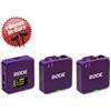 RODE Sistema microfonico wireless Rode Wireless GO Gen 3 viola + cuffie intrauricolari in omaggio