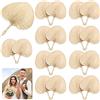 Marsui Ventagli a mano in rafia naturale per matrimoni, 20 pezzi, fatti a mano, con foglie di palma, per coppie di ospiti, forniture di raffreddamento estive, decorazioni da parete per feste di nozze