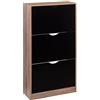 5 five simply smart 5five - scarpiera a 3 cassetti effetto rovere nero