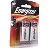 Energizer MAX Batterie Alcaline, 9V, 2 Batterie/Pacco