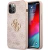 Guess Cover per iPhone 12 Pro Max 6,7 rosa GUHCP12L4GMGPI 4G Big Metal Logo