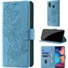 CaseGla Cover per Samsung Galaxy A20e, Azzurro | Blocco RFID, Portafoglio Pelle PU, Flip Libro, Porta Carte, Magnetica Libretto, Antiurto Protezione Completa