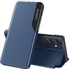 IMEIKONST Custodia Compatibile con Samsung Galaxy S25 Plus, Cover in PU Pelle Premium a Libro Finestra Trasparente Protettiva Antiurto Flip Supporto Stand Caso Case per Samsung S25 Plus. Blu QH1