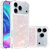 IMEIKONST Custodia Compatibile con iPhone 17 Pro Max, Brillantini Glitter Colore Sabbie Mobili Cover Trasparente Rigida Silicone Bumper Case Custodie per iPhone 17 Pro Max. Star Pink YBW