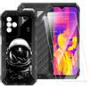 ESACMOT Custodia TPU Stampata + 2 Pellicole in Vetro Temperato Compatibili con Ulefone Power Armor 18T, Cover Artistica Slim Antigraffio Antishock, Protezione Totale