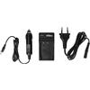 vhbw caricatore compatibile con Casio Exilim EX-Z77, EX-Z770, EX-Z70, EX-Z75 camera - Stazione di carica + cavo auto, spia di carica, 4,2 V