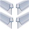 Flintronic Guarnizione Doccia Sottoporta 30cm, Perfetto per Porte in Vetro da 4-6mm, Guarnizione Box Doccia con Bordo in Gomma Extra Spesso, Prova di Perdite -per Tutti i Tipi di Doccia(4 Pezzi)
