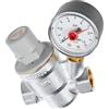 Caleffi Riduttore Pressione Inclinato 1/2'', Manometro, Cromo