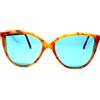 Mordissa Occhiali da sole donna plastica vintage anni 80 marrone lente blu italy MORDISSA