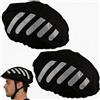 Staranry 2 Pezzi Copri per Casco Bici, Copertura Antipioggia per Casco da Bicicletta, Parapioggia Impermeabile con Riflettenti, Antivento e Traspirante, Copertura Antipioggia Riflettente per Viaggi ed Escursio