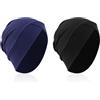TYFGRT Cappello Base Elastico da 2 Pezzi, Cuffia da Nuoto da Donna, Cappello Piegato da Donna, Cappello Turbante Morbido, Cappello Turbante Traspirante, Cappello da Donna alla Moda