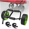 Generic Carrello per Kayak Pieghevole Portatile, Ruote in Sabbia da 11,8 Pollici con 2 Cinghie, capacità di Carico 70KG, Carrello Rimovibile per Barca per Kayak Canoe SUP