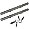 CARNIELLI MANUBRI Cromato 35 CM. Foro 25 MM con Chiusura A Molla Palestra, Casa, Body Building, Allenamento, Pesistica Fitness