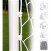 Adrenaline Ganci in Nylon per Reti Porte da Calcio e Calcetto in Acciaio, Ganci Reggirete con Fissaggio a Vite, Viti Incluse Ø 3,5 x 25 mm, Accessori per Porte Calcio, Colore Bianco, 50 Pezzi