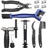 QinyOulhause Kit Riparazione Catena Bicicletta 6-12 Velocità - Set Completo con Smagliacatena Pinza 5 Paia Rivetti e 3 Spazzole per Pulizia - Utensili Professionali per Manutenzione Bici