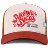 Coastal HFT Surfing S Trucker Cap Khaki/Weed - High Fitted Mesh Baseball Cappy - Surfer - Unisex Surfing Sports Basecap Berretto per il tempo libero + Stuff & Style Cap-Saver