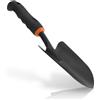 BRADAS - KT-Y6001 Paletta larga in acciaio, Trapiantatore manuale da giardino per piccole piante, fiori e verdure, Larghezza 8 cm, estrattore con punta affilata, spargiconcime per giardinaggio