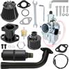 YOXUFA Carburatore 212cc VM22 Carb Silenziatore di Scarico Stage 2 Kit Ricambio per Predator 224cc 196cc 200cc 6.5hp Motore Coleman CT200U BT200X Baja Warrior MB200 GX160 GX200 Mini Bike Go Kart Parts