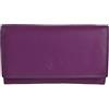 London Leathergoods lungo da donna ALETTA Borsetta in cuoio/Portafoglio da LONDON LEATHER GOODS 4 COLORI - Tramonto