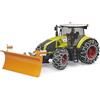 bruder 03018 - Claas Axion 950 con catene da neve e spazzaneve - trattore in scala 1:16, fattoria, servizio invernale, giocattolo da 4 anni