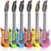JOFONY Set di 6 chitarre ad aria colorata, strumenti gonfiabili, per feste di compleanno, musica, feste, piscina, feste, decorazioni