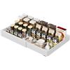 Avilia - Cassetto Universale Estraibile e Espandibile in Acciaio con Binario - Organizer per Mobili, Cucine e Dispense - Montaggio Adesivo - Ripiano Salvaspazio (Bianco, 30-50x43,5x7 cm)