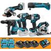 Makita Kit trapano avvitatore smerigliatrice tassellatore sega circolare utensile multif. Makita® DLX6139JX1