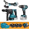 Makita Kit trapano con smerigliatrice e tassellatore a batteria 18V Makita® DLX3119TJ