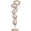 GILDE Scultura decorativa Climb - statuetta decorativa in legno alluminio - decorazione soggiorno regalo Natale per donne - altezza 77 cm