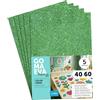 m-office Fogli di Gomma Eva Colorata Glitterata, Gomma Crepla per Scrapbooking, Scuola, Cartoncini Creativi, Lavoretti, Torte Scenografiche, Scuola o Progetti Artistici 40x60cm (Verde, 5uds)