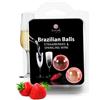 SECRET PLAY Olio Massaggio Brazilian Balls Fragola e Spumante