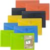 Eco-eco - Cartelline in plastica, 50% riciclate, colori assortiti, confezione da 10, verde, nero, blu, giallo, arancione, eco077 x 2