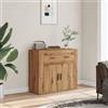 YITHOPI Credenza Rovere Artigianale 80x33x70 cm in Truciolato Credenza da cucina Credenza per il soggiorno Mobili Sala da Pranzo Credenza multifunzionale Adatto a soggiorno, cucina, ufficio