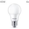 Signify GmbH Set di 6 lampadine LED 40W A60 E27 WW FR ND 6CT/6 EC