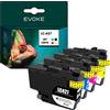 Evoke Cartucce per Brother LC427 XL LC 427 CMYK ️️ MFCJ5955DW J6955D MFC J6957DW J6959DW ️