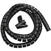 Maclean MCTV-676 Copricavo Copertura del Cavo Organizzatore Spirale per Fili Raccoglicavi Flessibile Nero 2 m